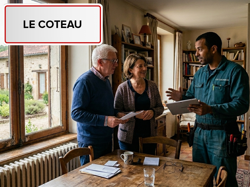 Installation de pompe à chaleur à Le Coteau (42120) dans la Loire